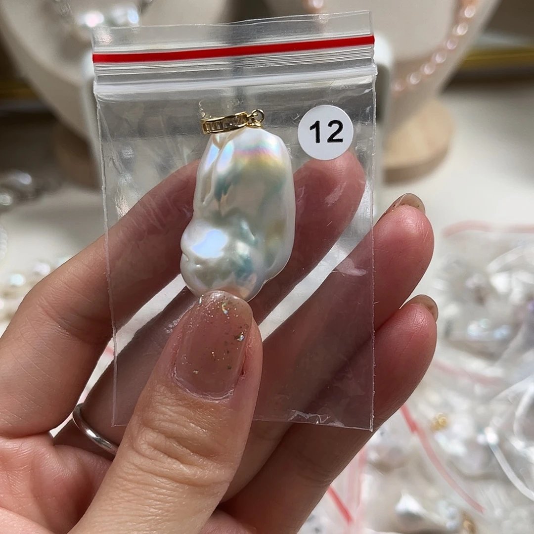 淡水珍珠银S925镶嵌颈饰