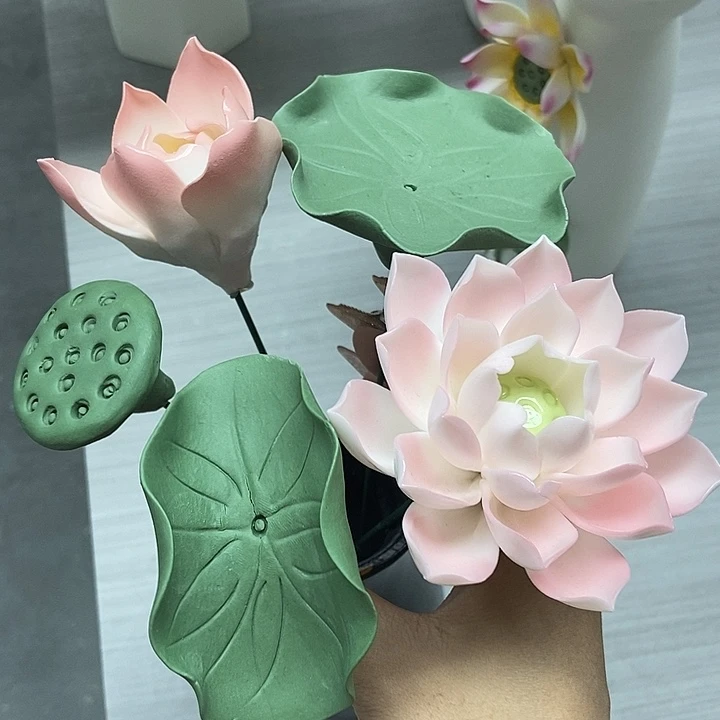 陶瓷纯手工捏花设计