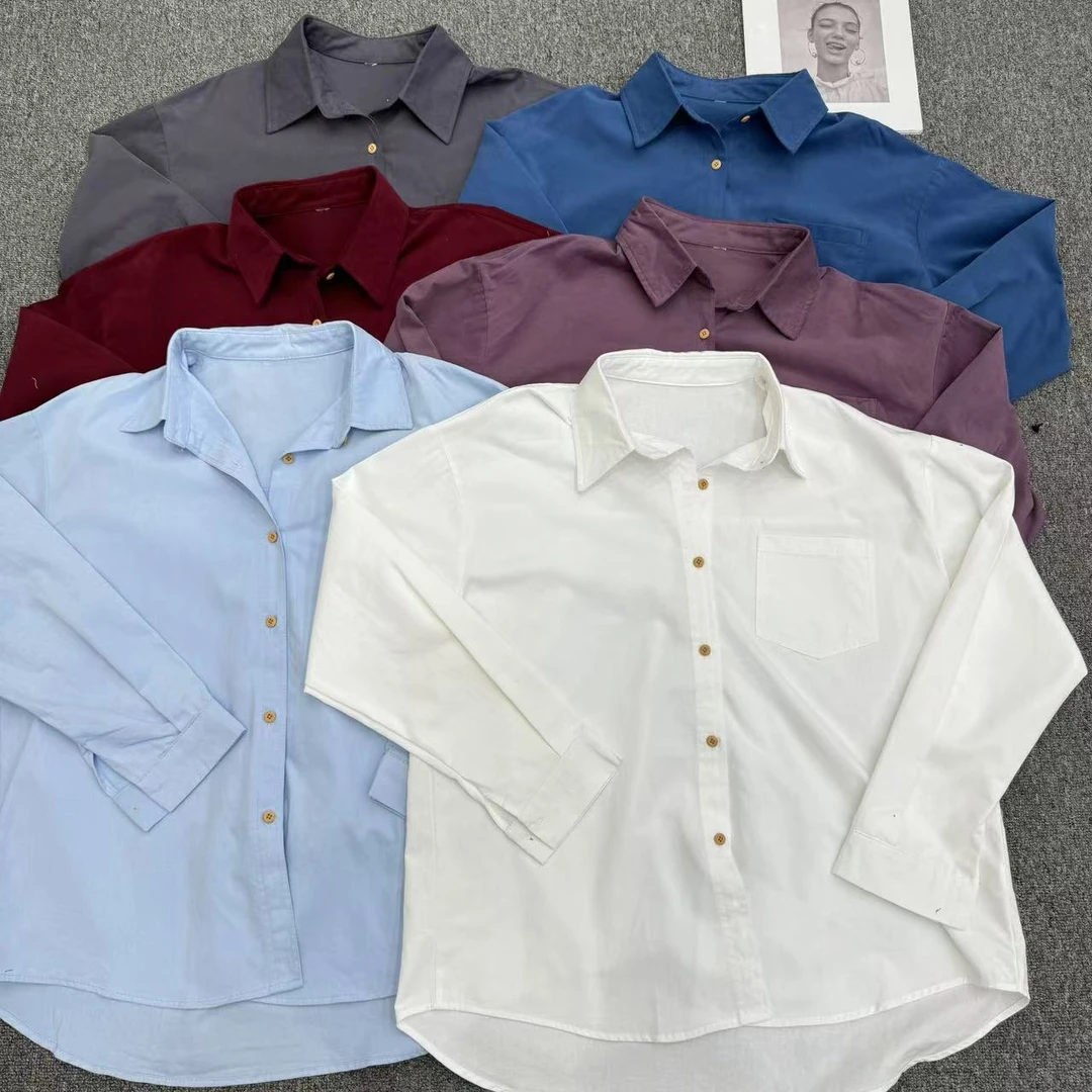 【周周家】5120濮院春季桑蚕丝衬衫纯色女士休闲时尚街头风