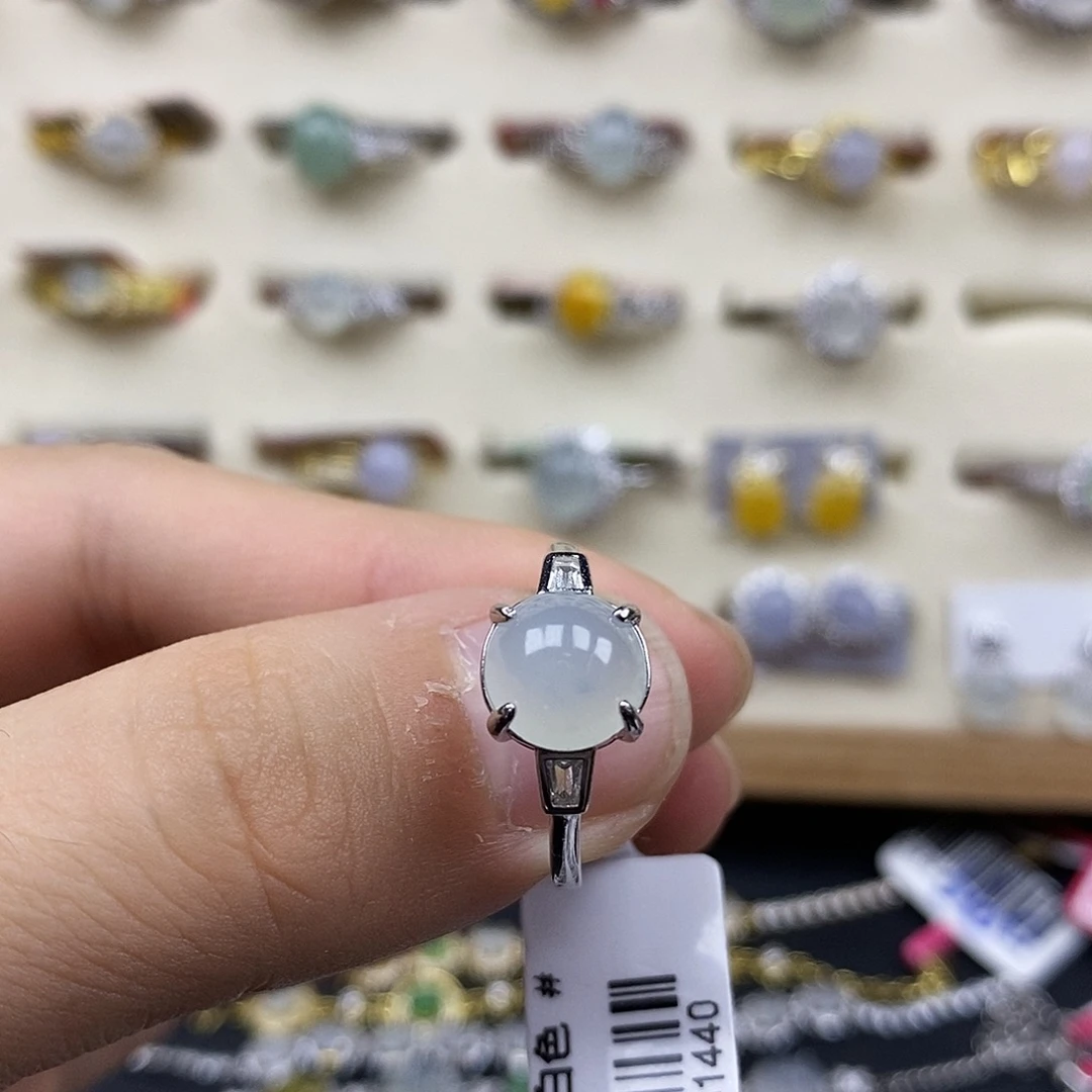 翡翠银S925镶嵌戒指