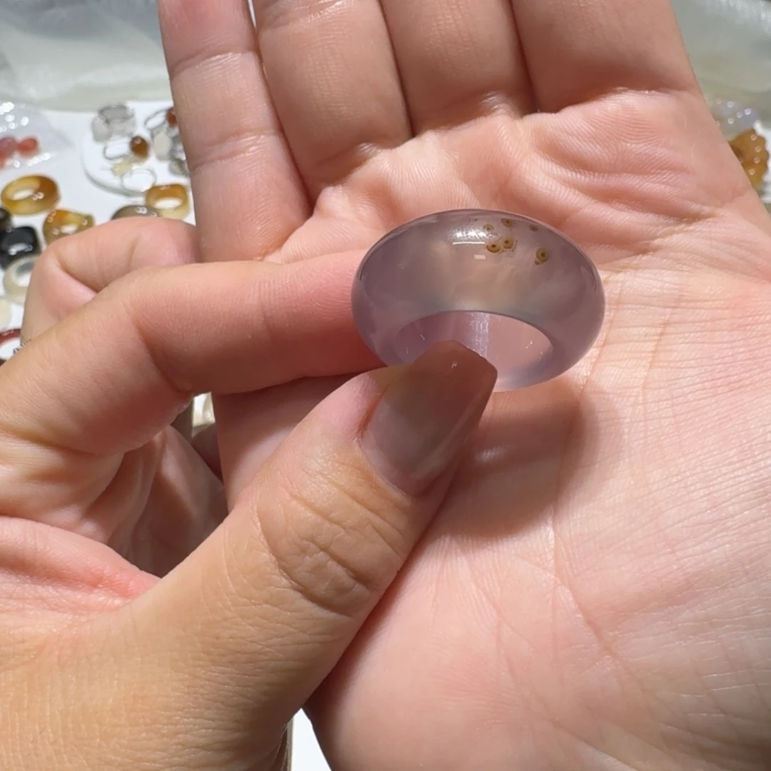 玛瑙/玉髓未镶嵌戒指港14/15帝王紫不退换