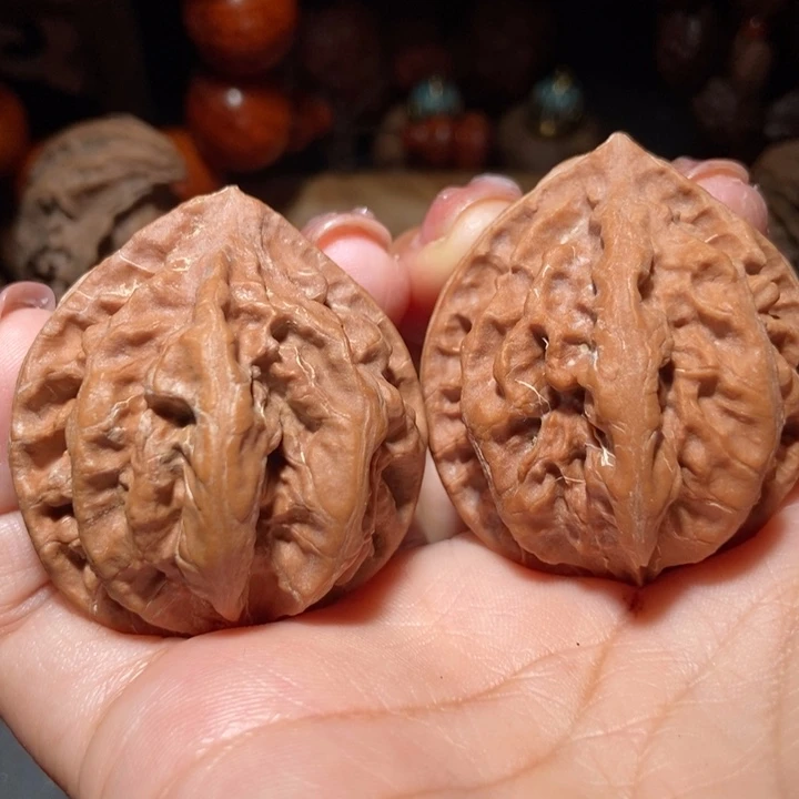 把件文玩核桃东北楸子小雪108