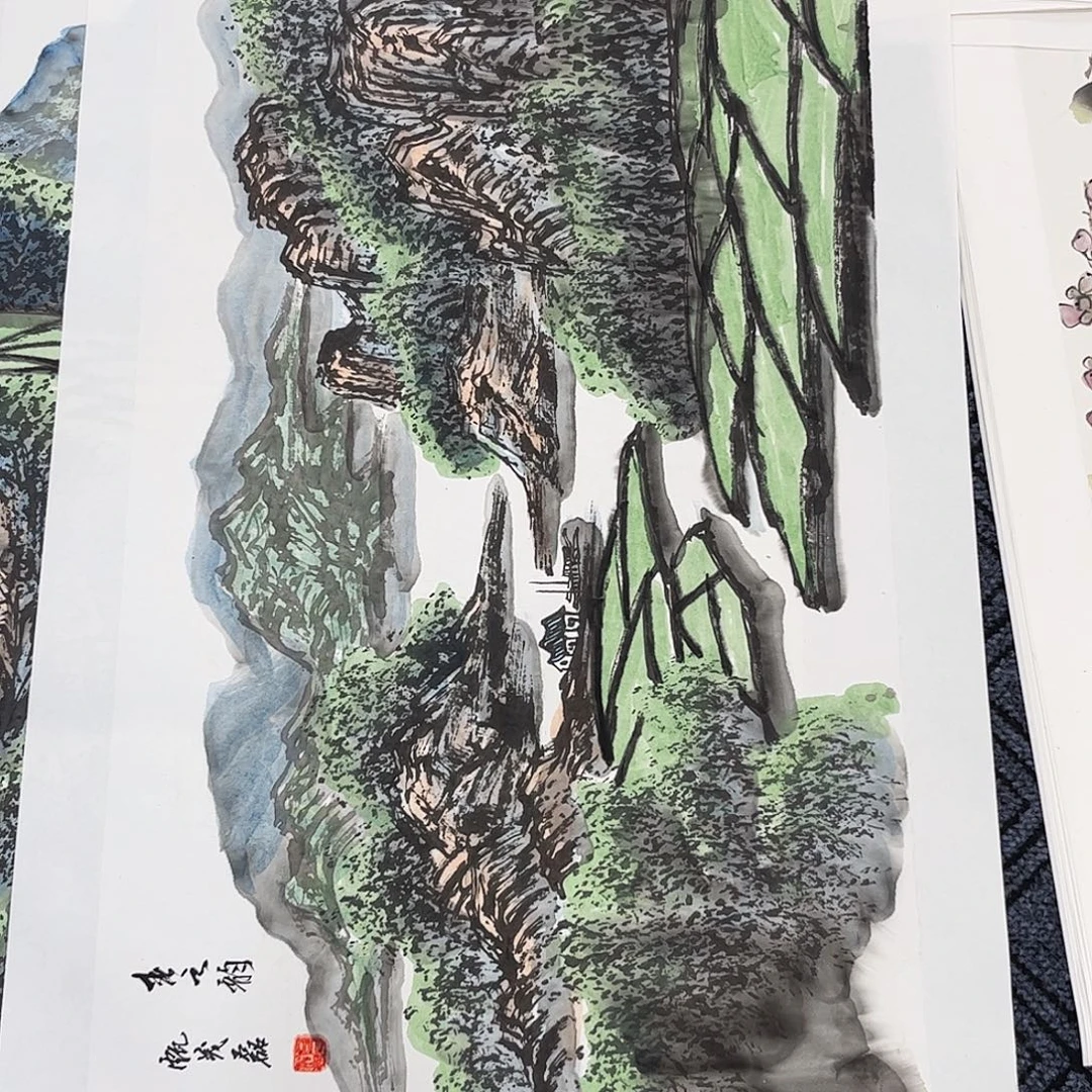 国画甄茂磊老师小三尺山水奇