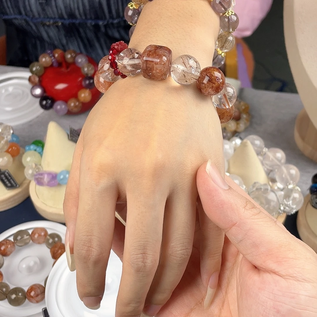银S925镀金镶嵌手链水晶