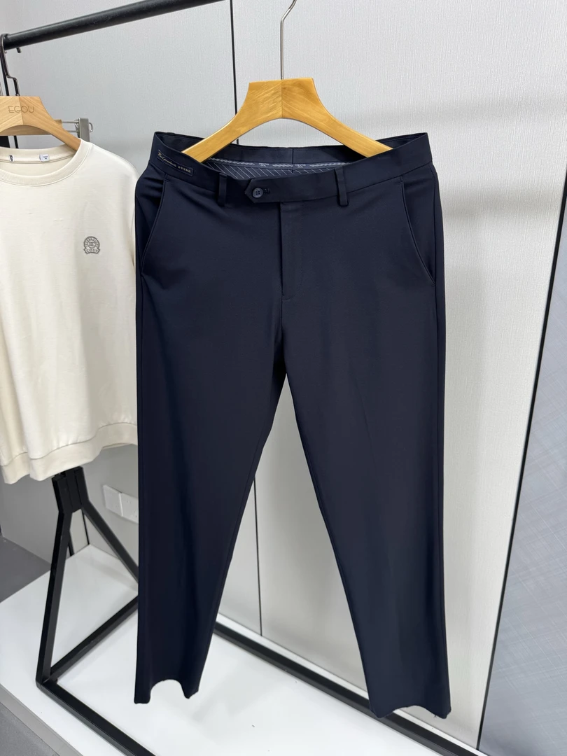 一线撤柜秋冬含羊毛西裤商务正装休闲裤直筒百搭纯色简约男士长裤