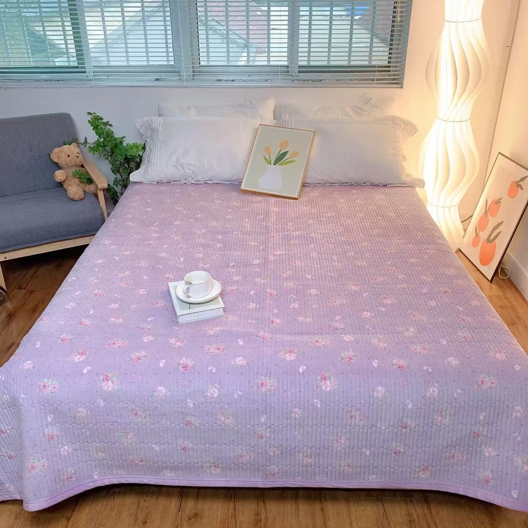 【苍兰紫】牛奶绒加厚婴儿绒床盖2×2.3速热保暖防滑触身即热