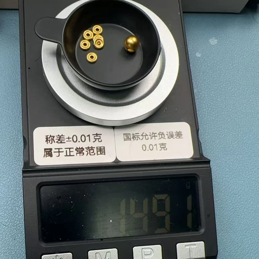 W足金黄金纯金隔片素圆珠