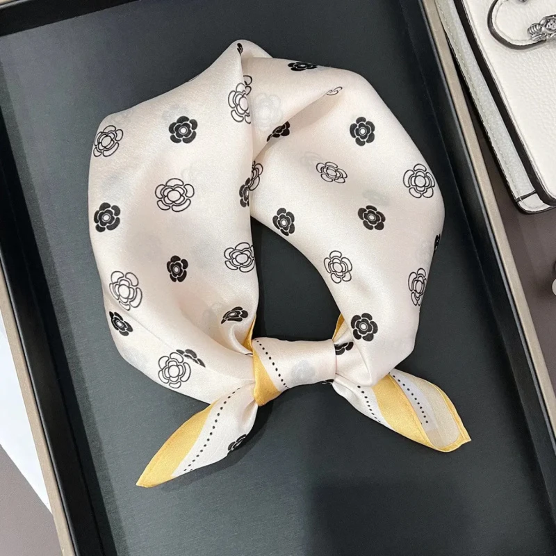 K024锦悦【小香风】70*70香云缎方巾气质百搭时尚复古披肩丝巾女士