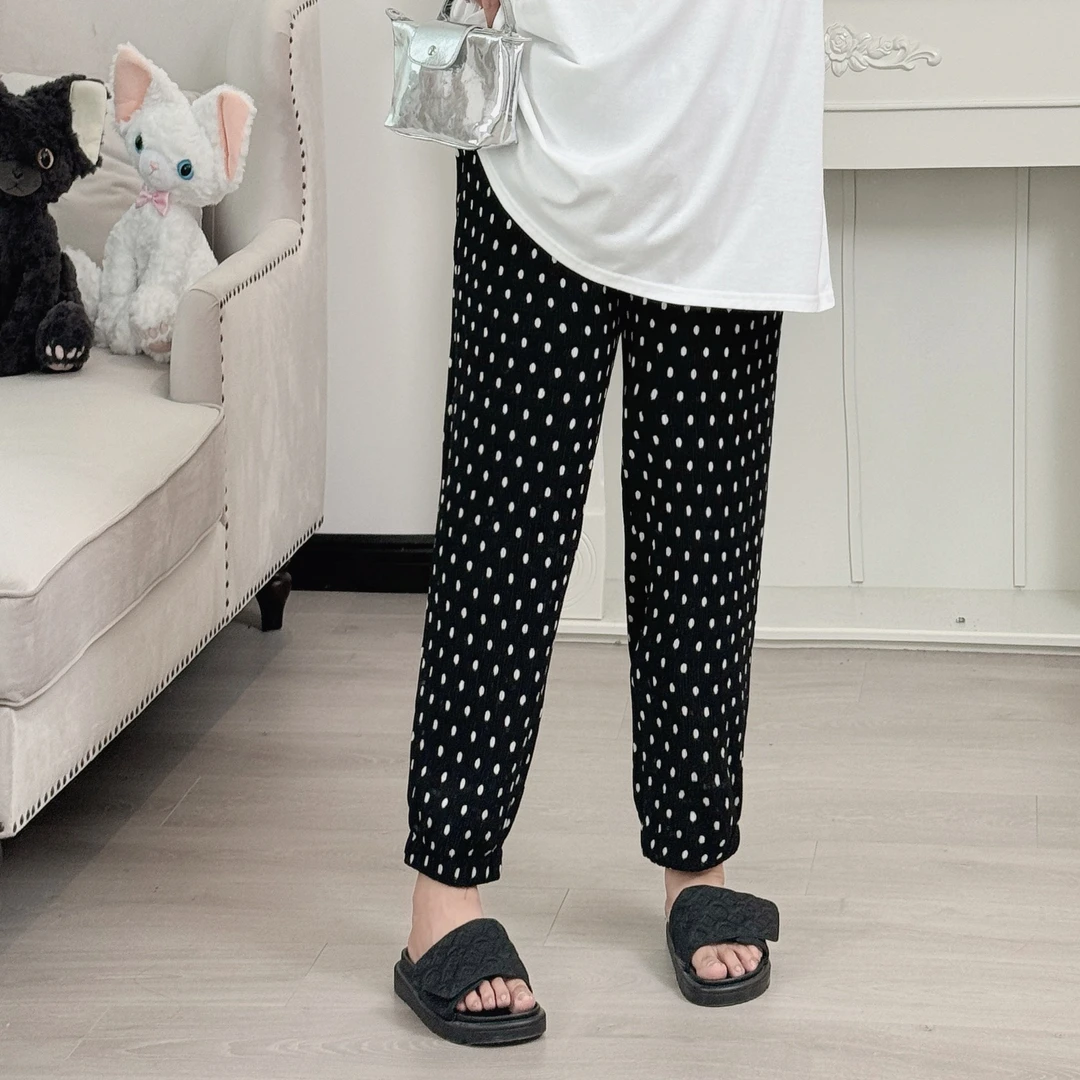 断码捡漏~文艺腔调 / 透气凉爽碎花冰丝裤9879花契大码200斤胖mm