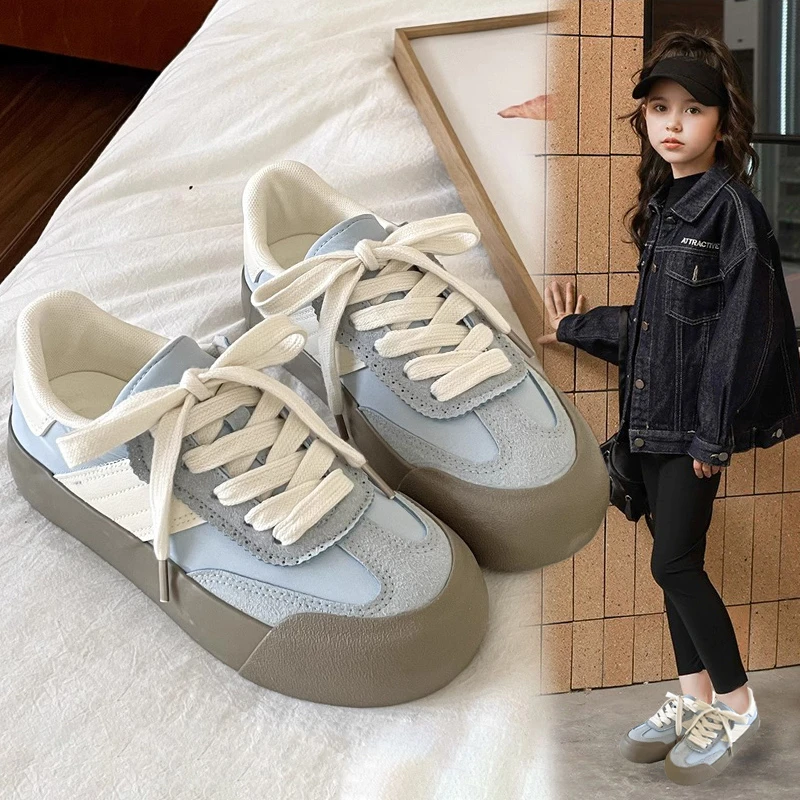 女童运动鞋2025春秋新款儿童透气小白鞋德训鞋中大童休闲鞋板鞋子