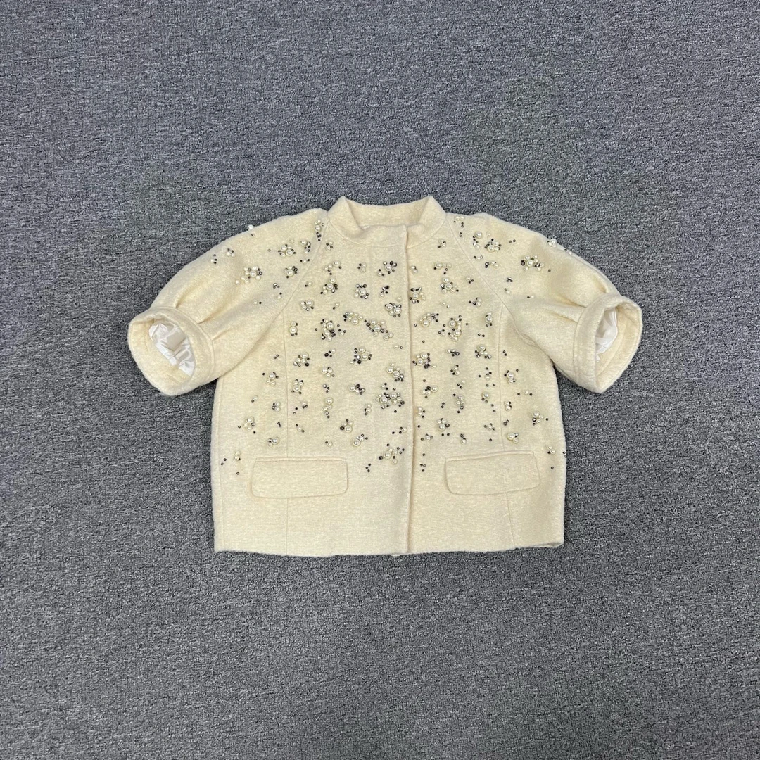 99新 AMIPARIS 华伦天奴 重工 外套 钉珠短款