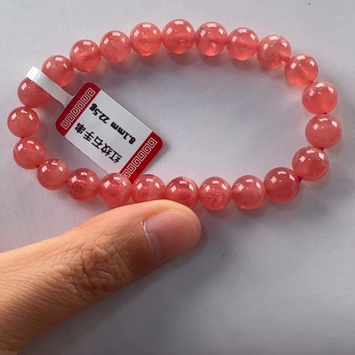 菱锰矿（红纹石）手串未镶嵌
