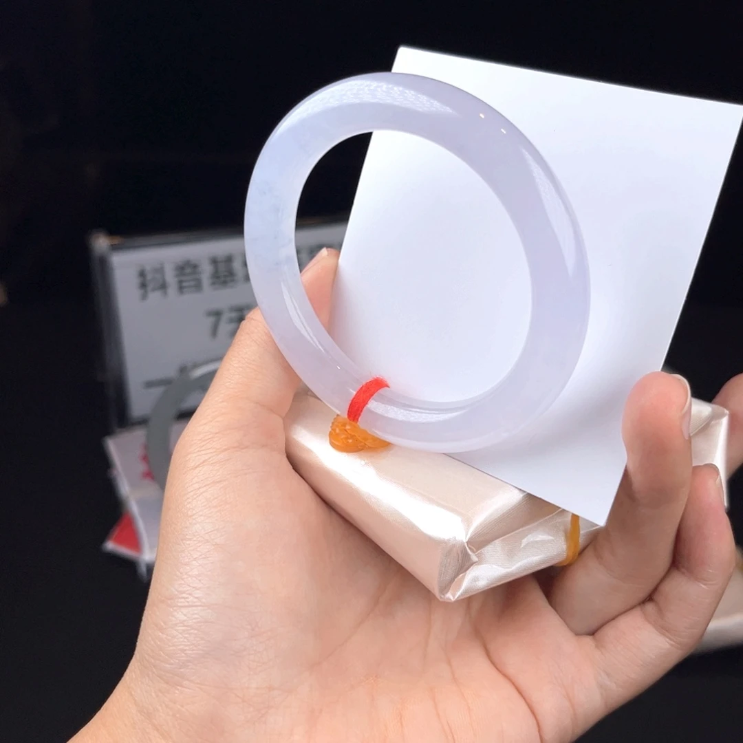 翡翠未镶嵌手镯圆条序号34