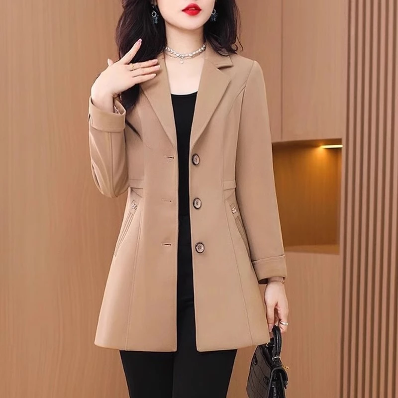 【恋晚】杭州意法风衣外套女款2025新款春秋时尚洋气高端短妈妈装