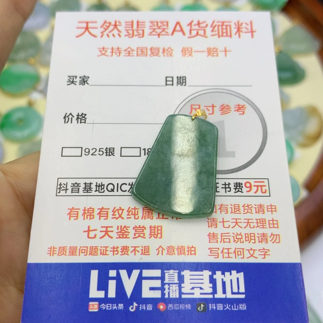 翡翠颈饰18K金镶嵌翡翠