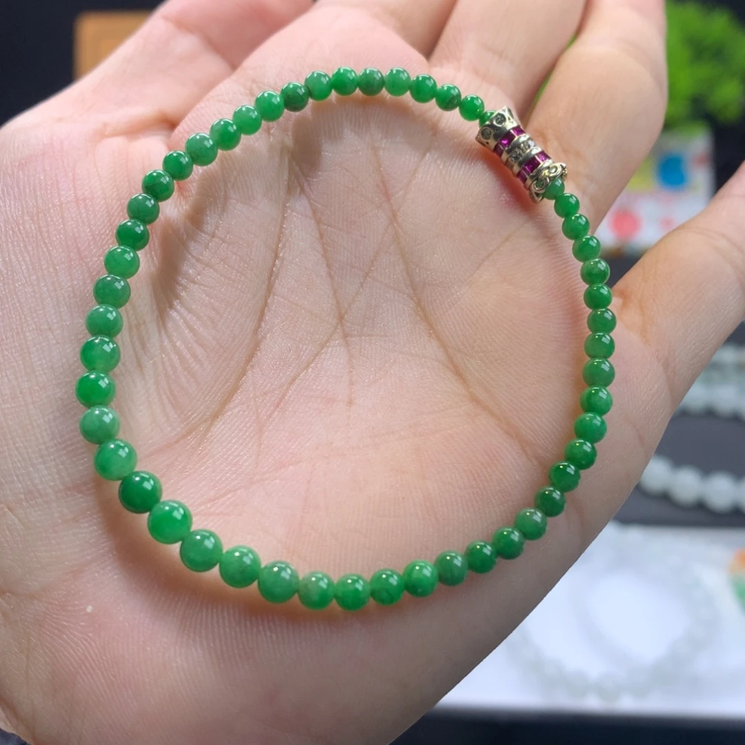 翡翠未镶嵌手链卡3～4