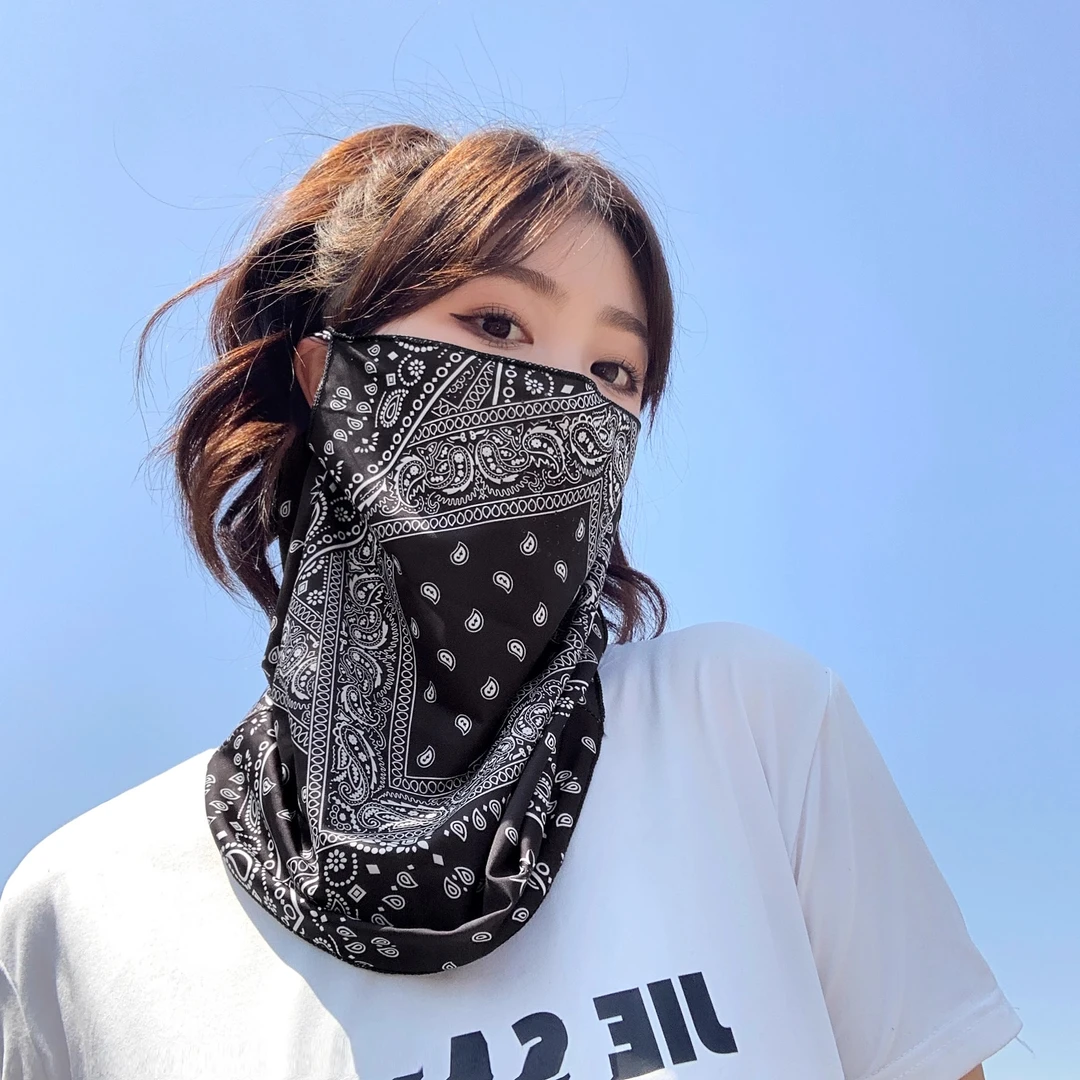 夏季冰丝防晒面罩全脸防紫外线护颈一体轻薄透气骑行户外骑行面罩