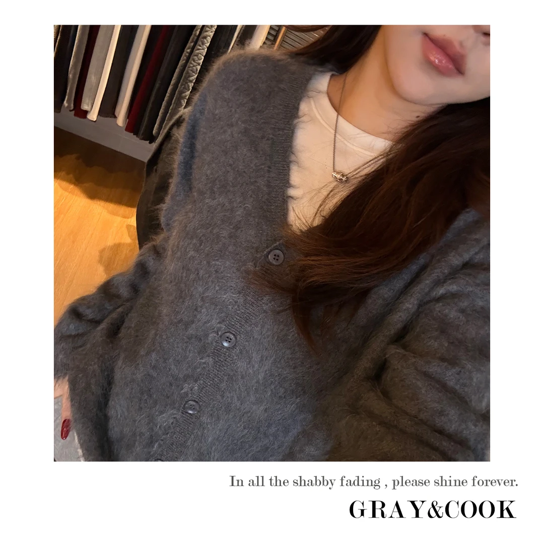 GRAY&COOK【比伯利】山羊绒羊绒衫时髦女装拉毛羊绒毛衣上衣GC1540