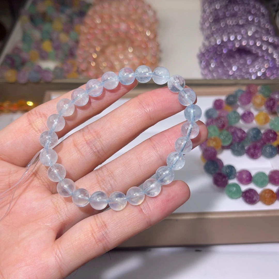 水晶手链未镶嵌海蓝宝069