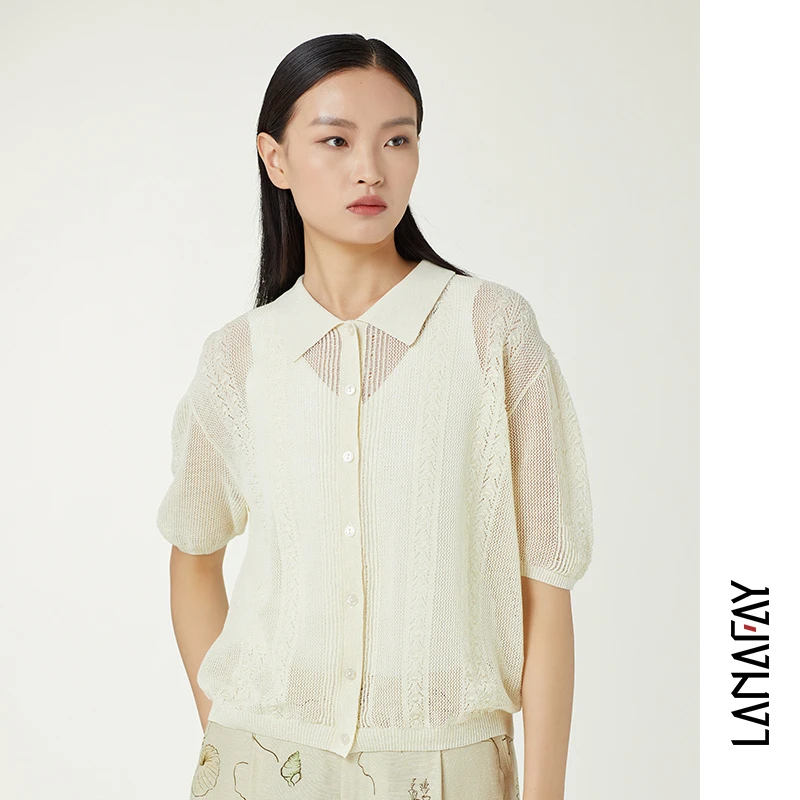 啦娜菲LANAFAY夏款法式针织开衫2X861