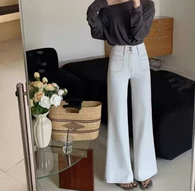 【南油玲姐】白色新款牛仔裤8269