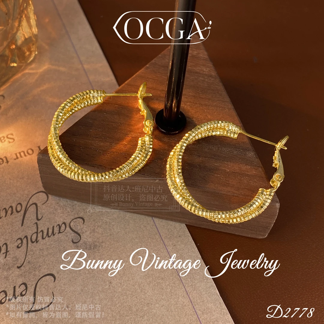 镀K金D2778 法★【凌光】OCGA 欧斯伽斯 限定 耳环