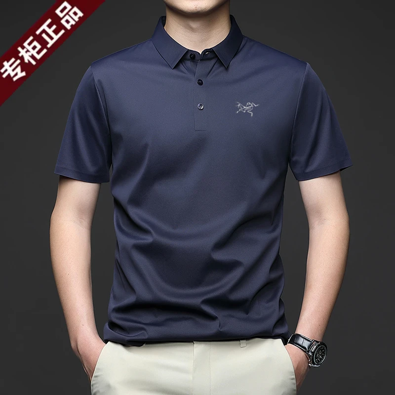 始祖刺绣鸟短袖t恤夏季新款男士翻领休闲半袖户外速干薄款polo衫