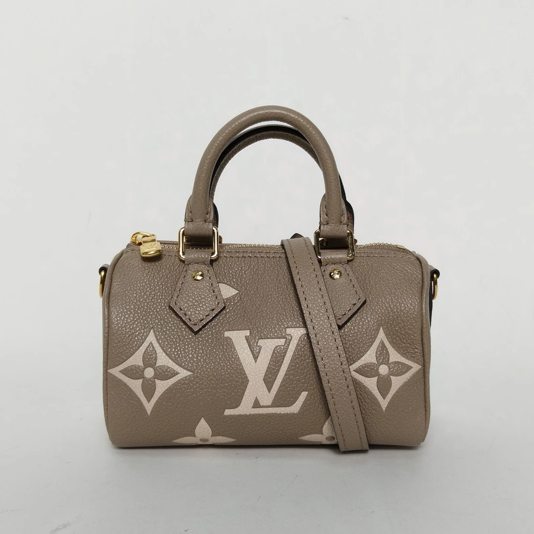 99新 LouisVuitton/路易威登 【双双】Speedy Nano 16大象灰芯片