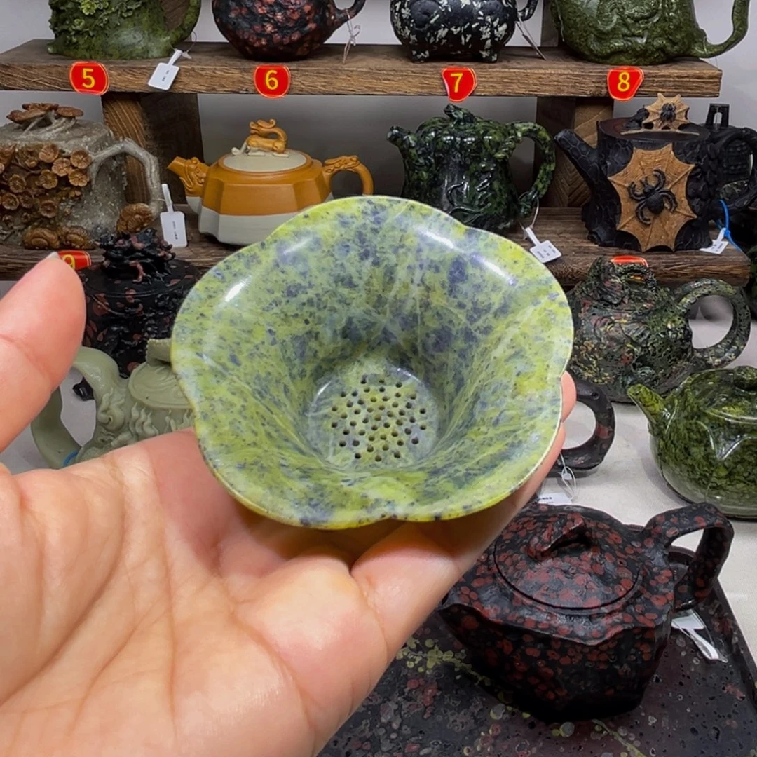 石材藏玉药王石茶漏