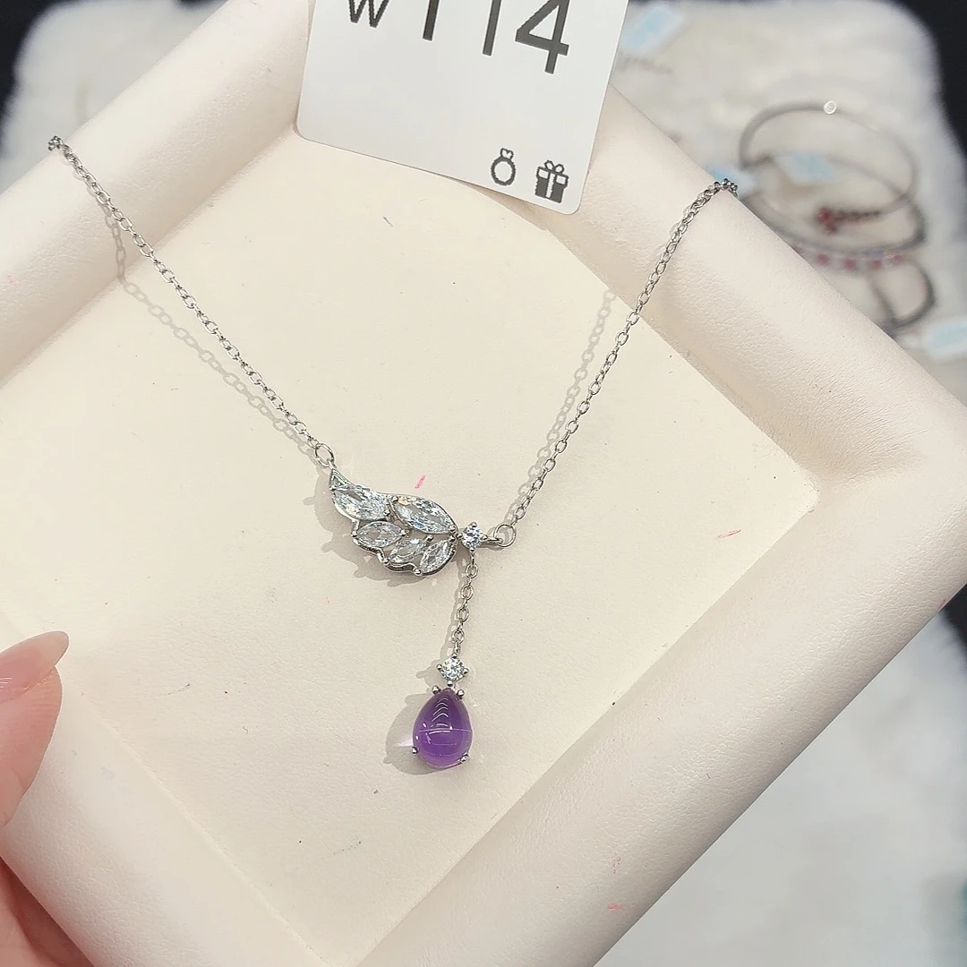 银S925镶嵌珠宝半成品水晶w114