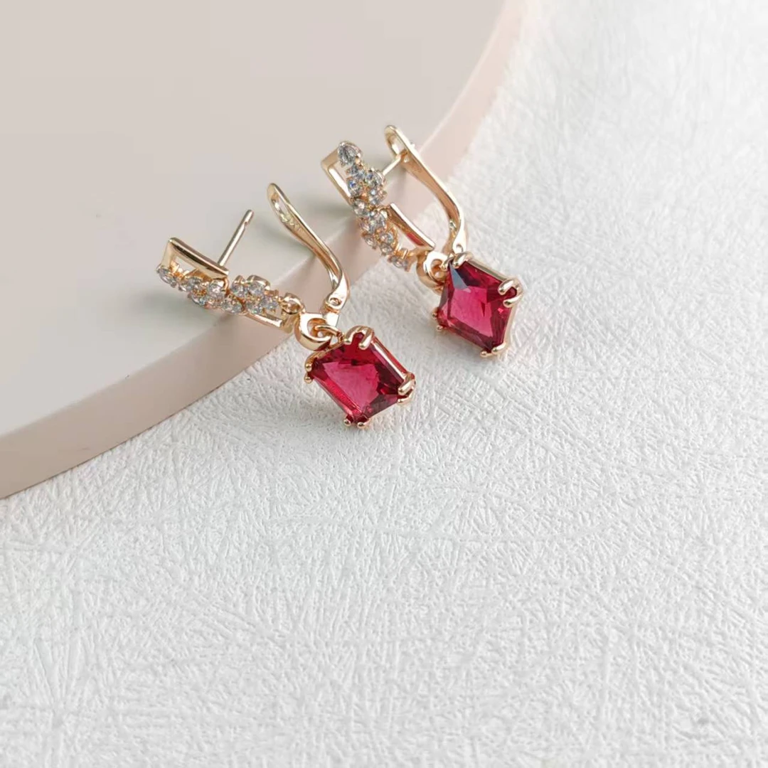 XUPING/旭平首饰 合金合成锆石耳饰 【潘生福利】百搭GD X000684081