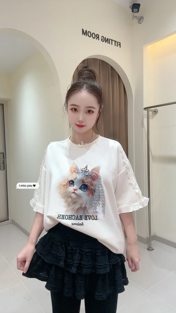 大观欧货卡通印花短袖范