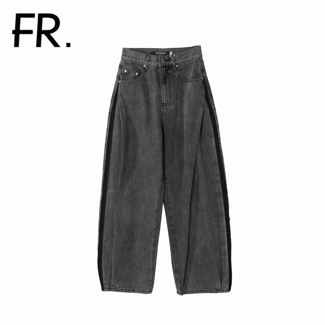 凡人优品女士复古水洗牛仔裤NK046