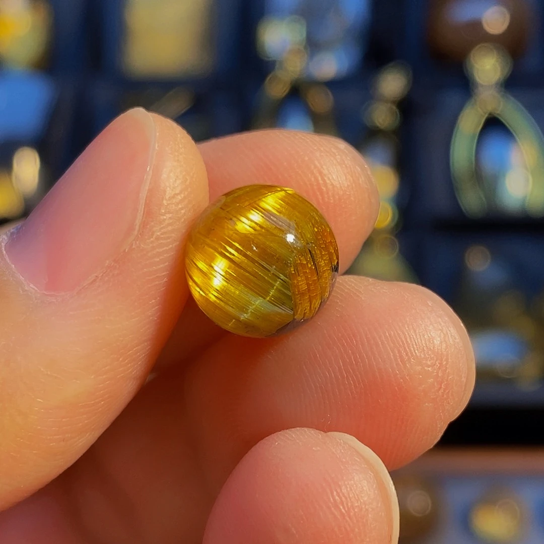 水晶珠宝半成品未镶嵌阿***头天然钛晶单珠