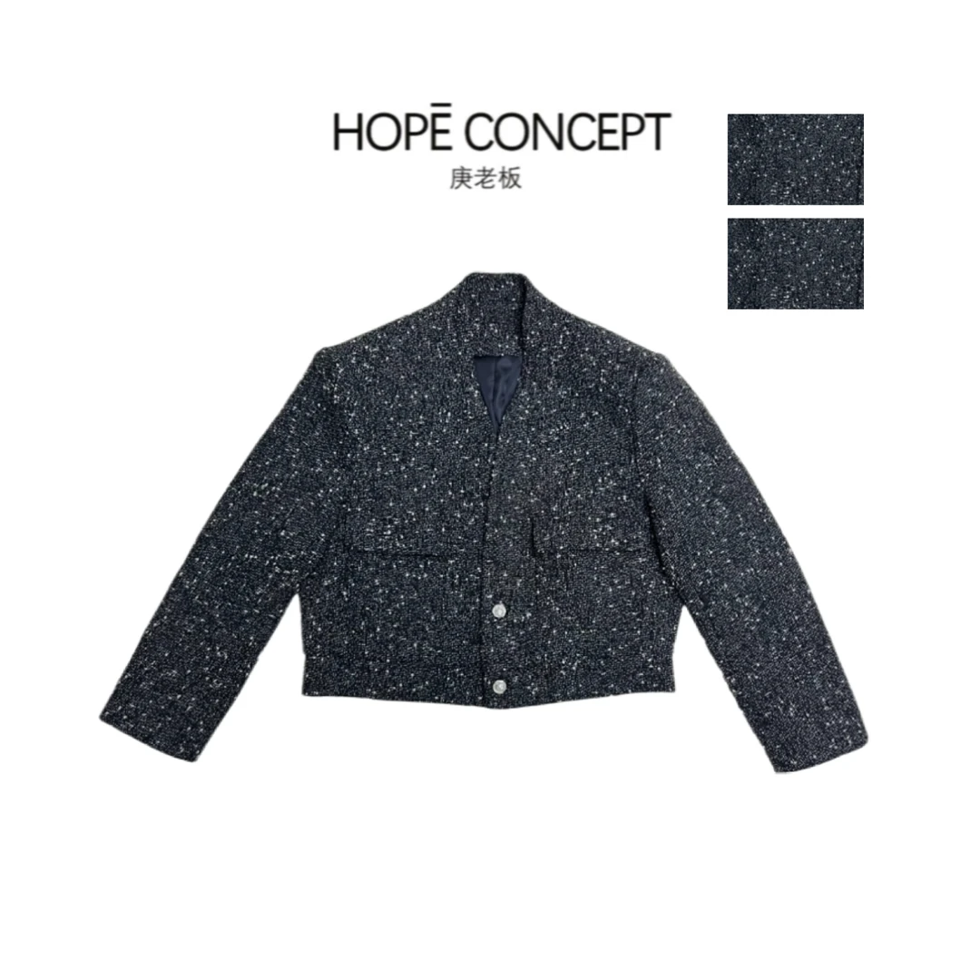 24061#HOPeCONCEPT溢出屏幕的时髦 高级感男女同款中古小香外套
