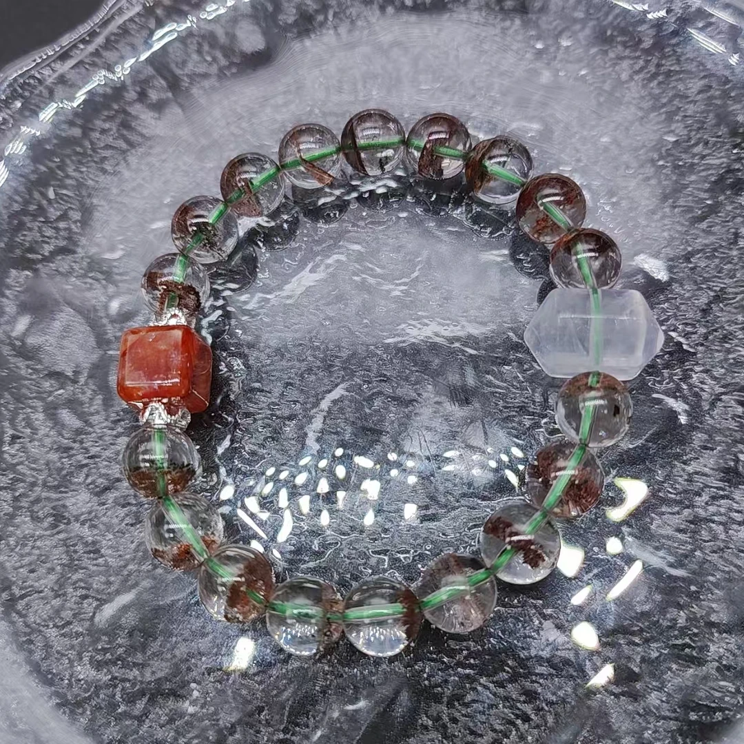 硕夏天然绿幽灵9-10mm设计款手链多样性发其一XL19