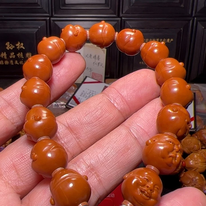 风***程手串橄榄核弥勒百态