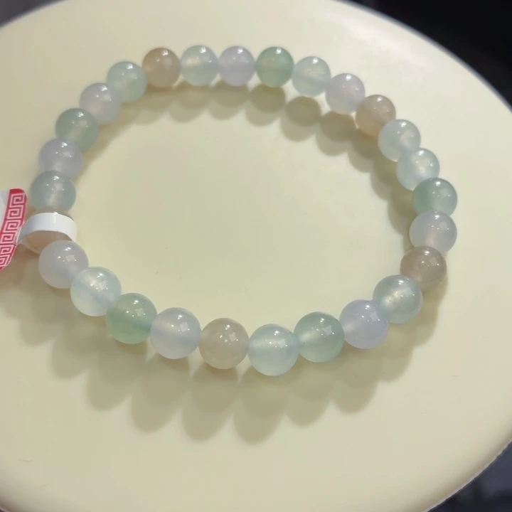 翡翠未镶嵌手链冰胶多宝卡6.8