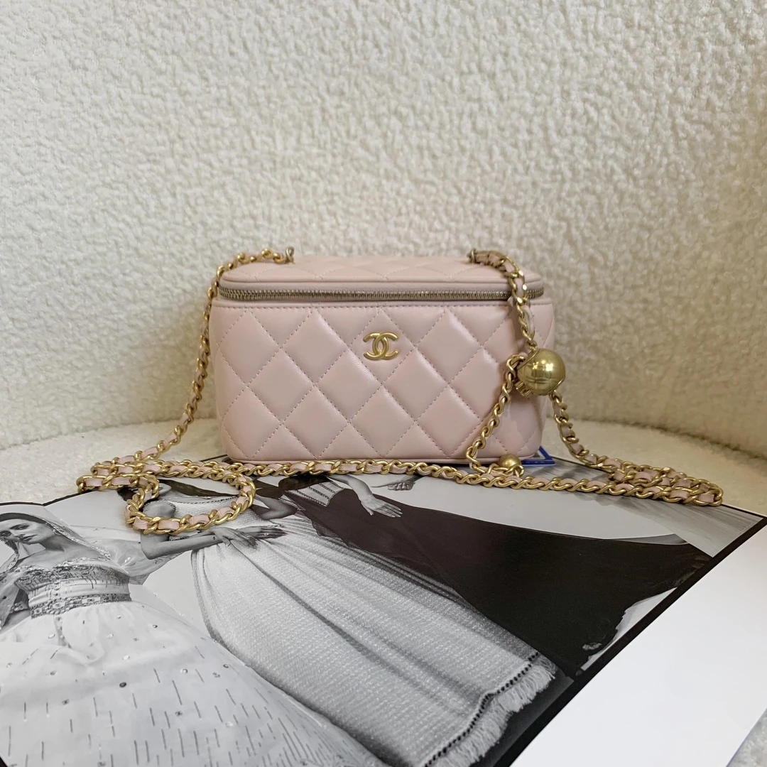 99新 Chanel/香奈儿 壹臻/23K淡粉色羊金球 长盒子 44230711