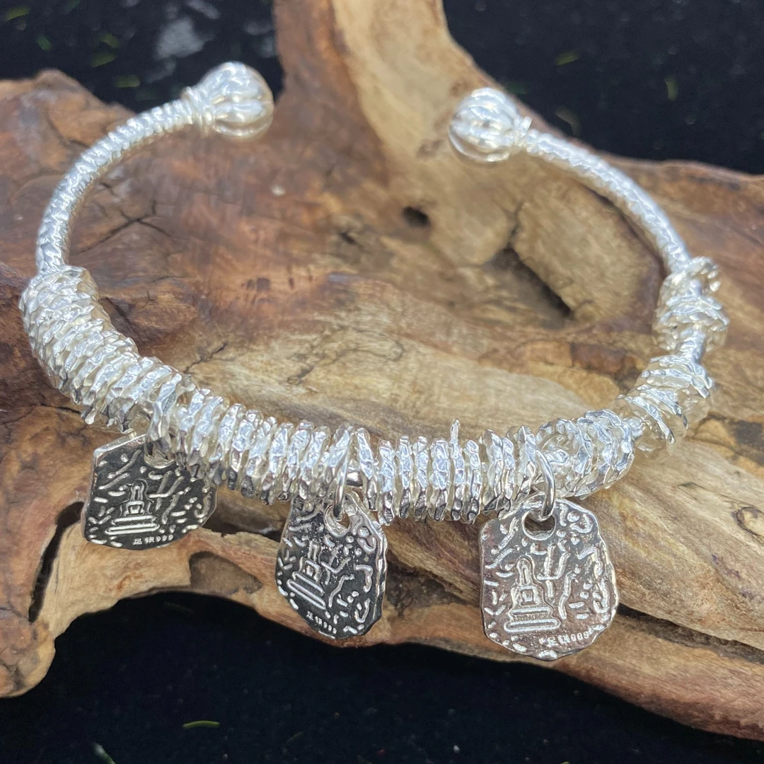 足银手镯 足银手环【小北质检】ZJH34Z32多样性发一33g