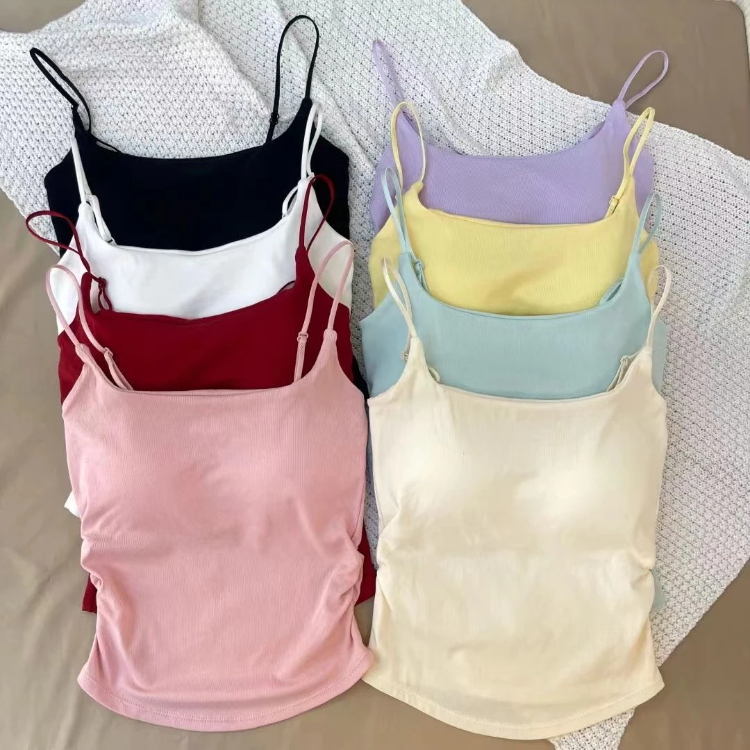【主播内搭 有运补】肩带可调节带胸垫吊带背心内搭上衣百搭可外穿