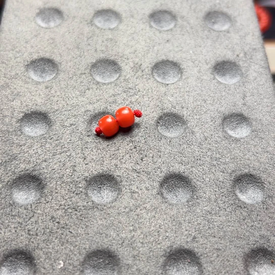 南红玛瑙南红对珠未镶嵌