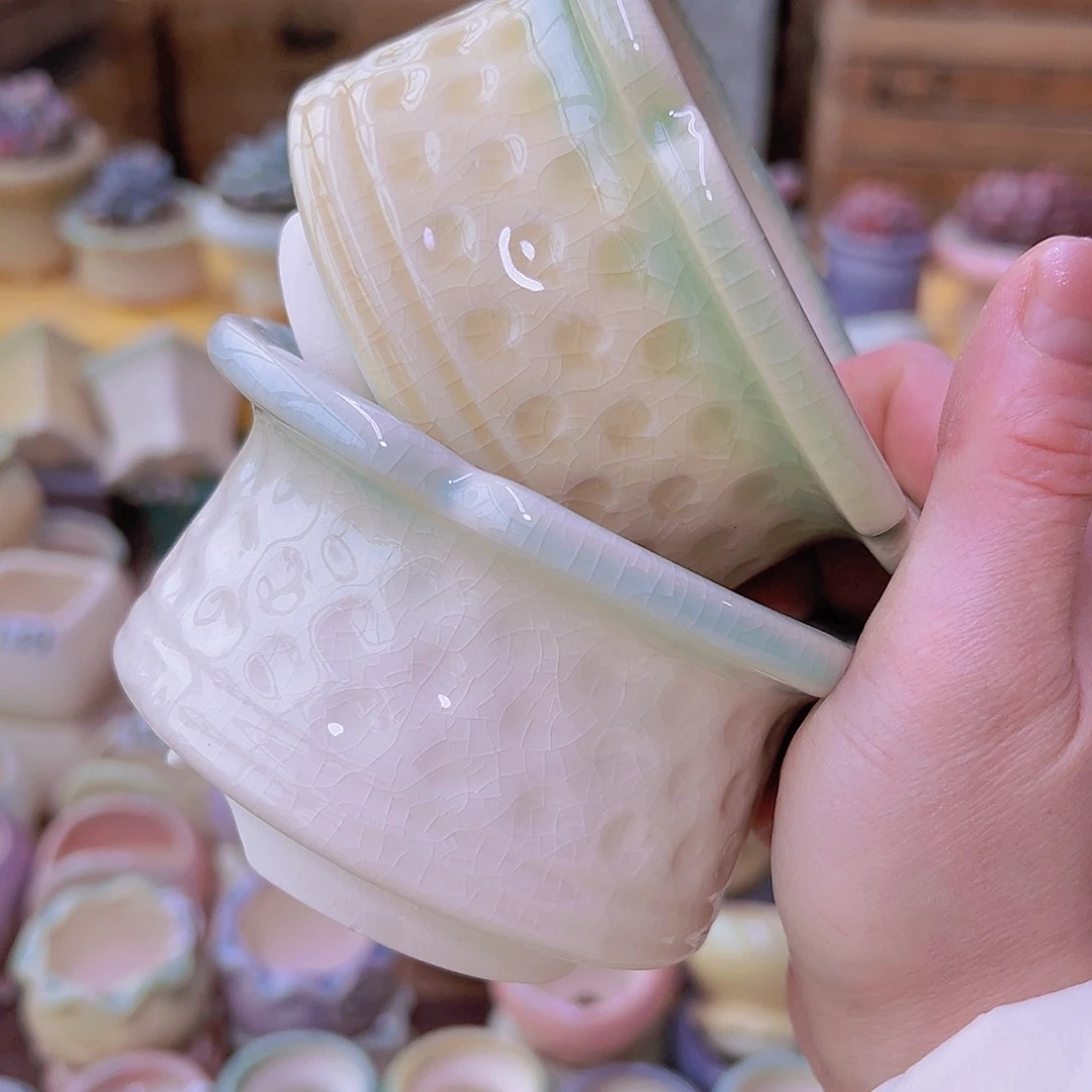 红陶陶瓷花盆当场满12包邮