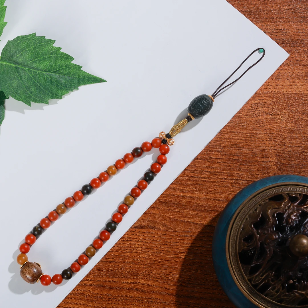 【诗语】包浆南红手机挂多样性发一T4-158 F5-039