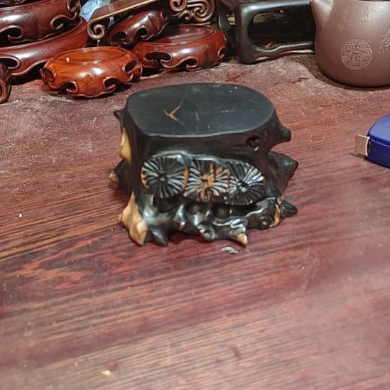 陶瓷紫光檀随行底座