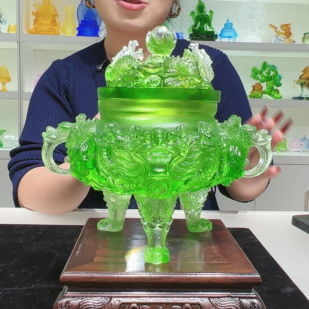 【闪购商品】手工艺品琉璃九龙香炉