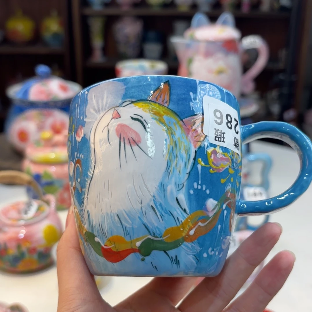 景德镇手绘高温釉下彩陶瓷茶具