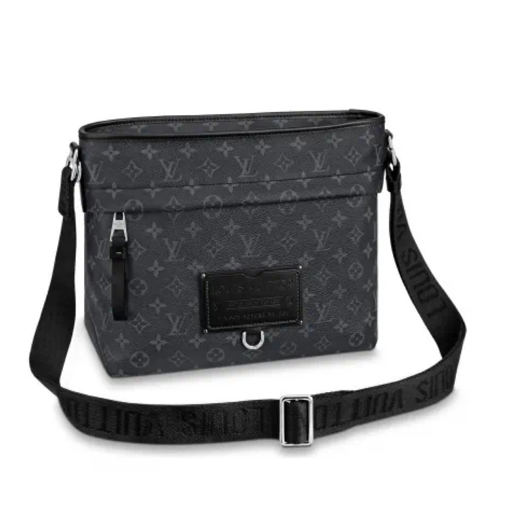 95新 LV 97新LV黑色老花Besace男士6692单肩斜挎包