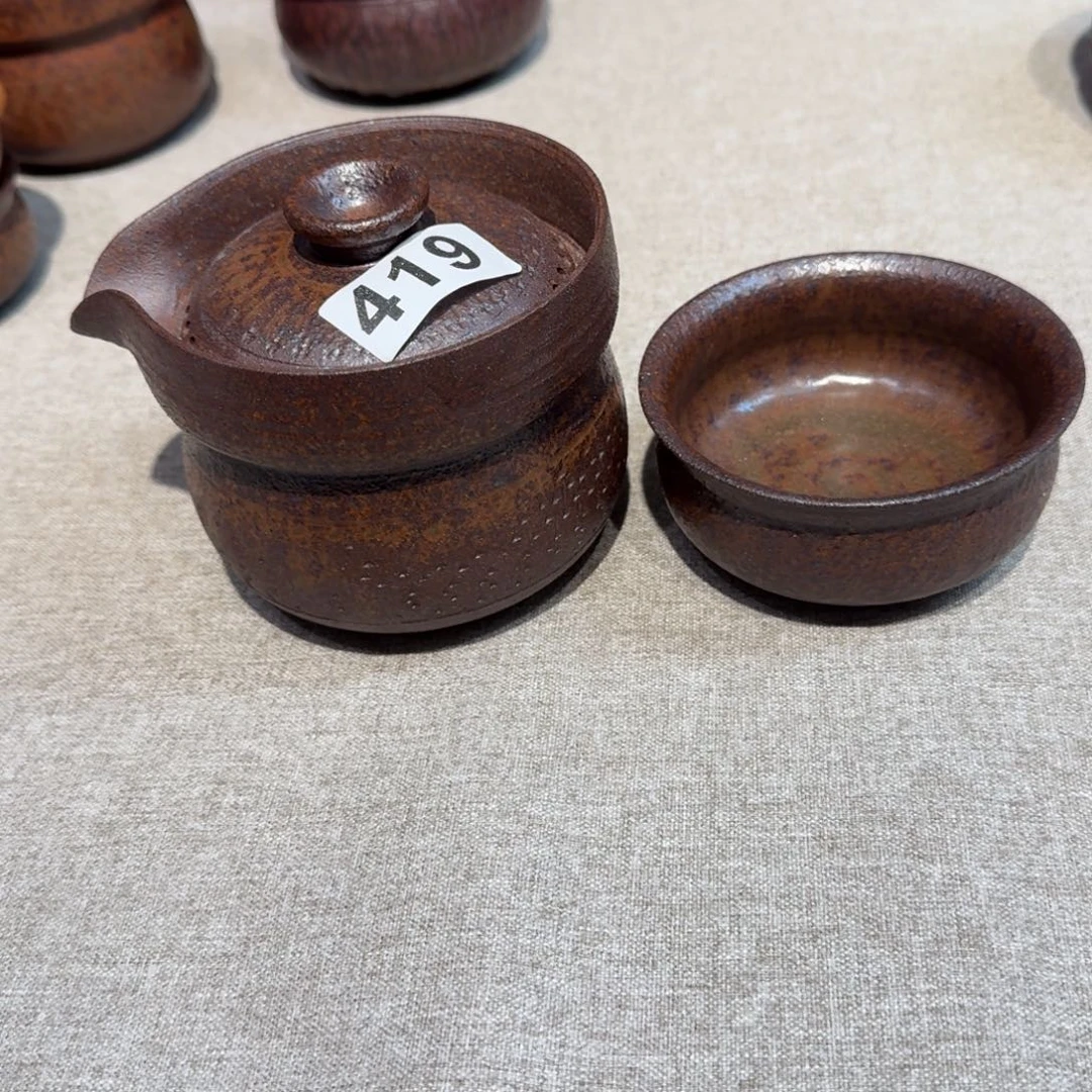 瓷粗瓷茶具素色盖碗