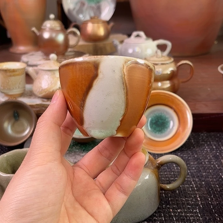 主人杯柴烧窑泪杯